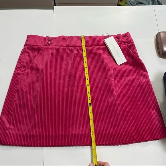 NWT Veronica Beard Size 14 Pink Corduroy Arezzo Skirt Clueless Vibe Luxury Mini - Picture 7 of 15